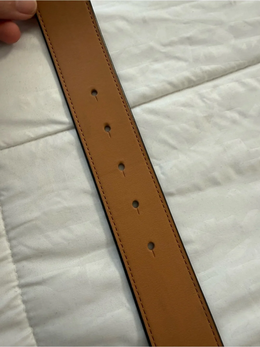 Tory Burch Red Leather Belt with Gold Logo Buckle